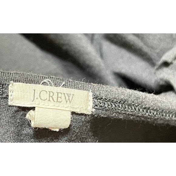 J Crew Knit T-Shirt Dress Grey Ruffle Scoop Neck Short Sleeve Size XS Extra Smal - Picture 4 of 9